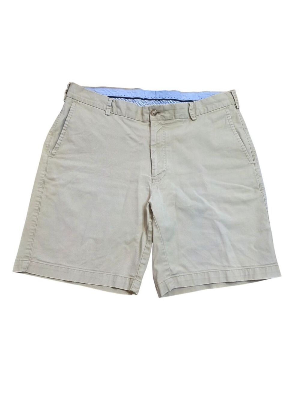 Men's Peter Millar Flat Front Shorts Waist 34 Beige 4 Pockets